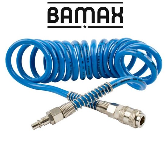 GAV Spiral Polyp Hose Blue 8mmx12mmx4m With Quick Couplers Bx15pu4-8